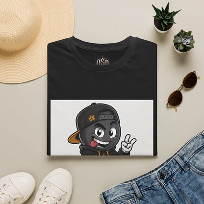 Character Graphic T‑Shirt — Cartoon Peace Sign Streetwear Tee