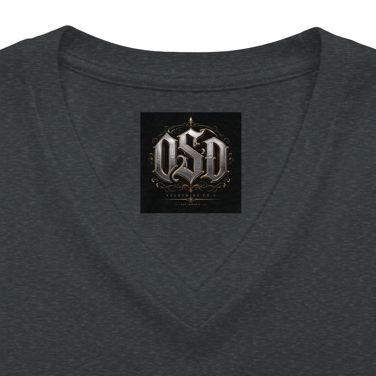 Women's V‑Neck Tee — "Beauty & Power" Gothic Rose Graphic