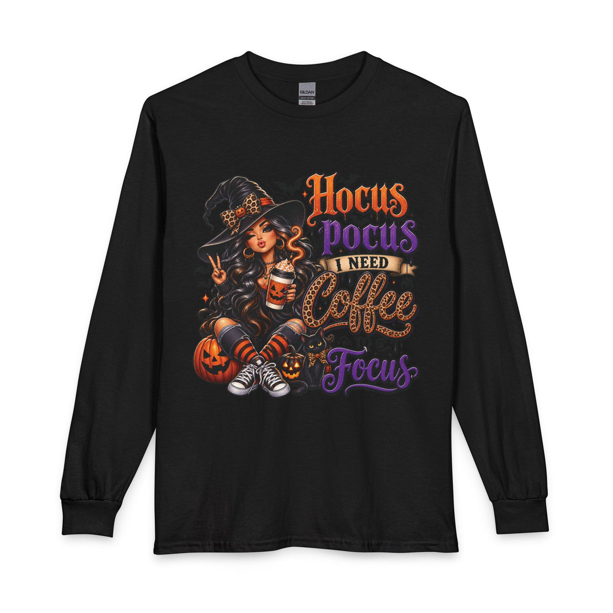 Hocus Pocus I Need Coffee Long Sleeve Tee