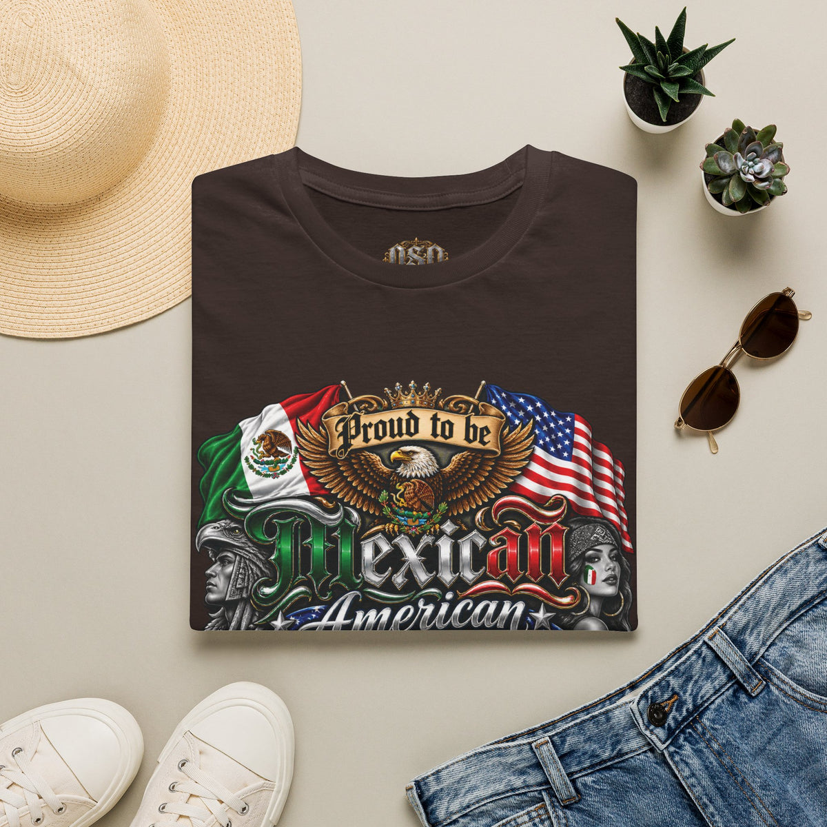 Mexican American Pride T-Shirt — "Proud to be Mexican American" Graphic Tee
