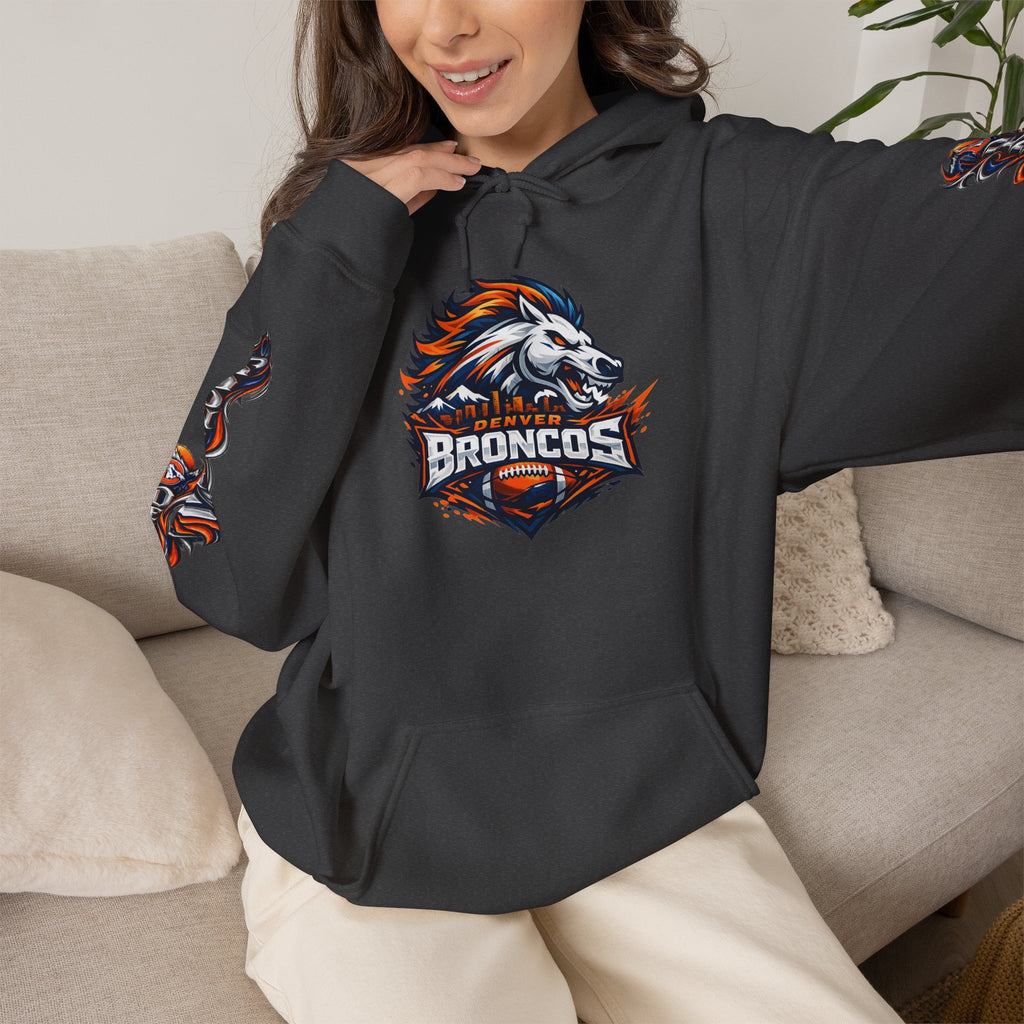 Broncos Fierce Hoodie — Team Logo Sleeve Pullover