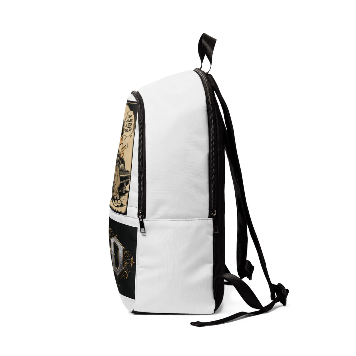 Lowrider 'Slow and Low' Fabric Backpack — Retro Car Art Streetwear Bag