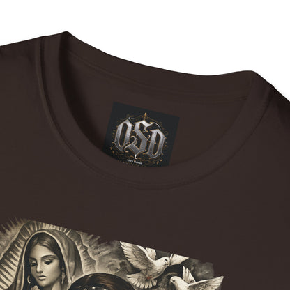 Chicana Lowrider Art T-Shirt – Virgen & Cholo Girl Vintage Streetwear