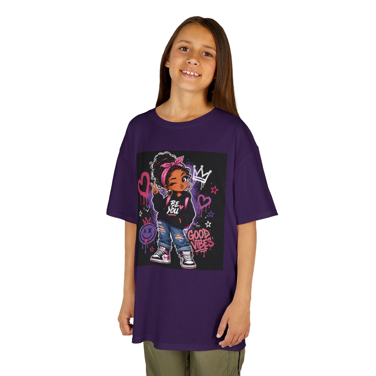 Kids Tee — Cute Graffiti Kid Character "Be You" Streetwear T-Shirt