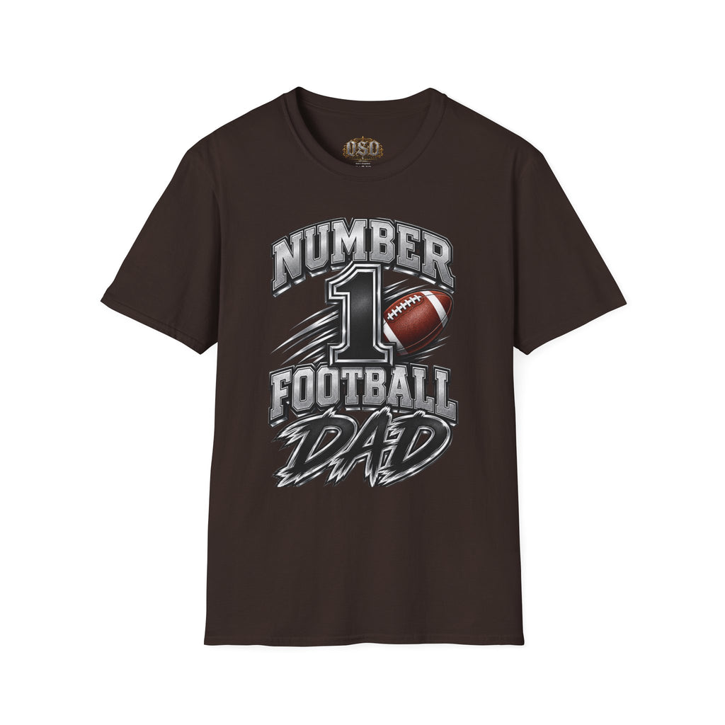 Number 1 Football Dad T-Shirt — Proud Football Dad Tee