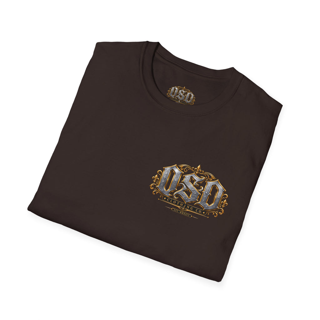 OSD Gothic Logo T-Shirt — Vintage Ornate Crest Tee