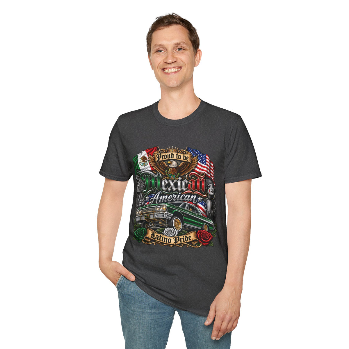 Mexican American Pride T-Shirt — "Proud to be Mexican American" Graphic Tee