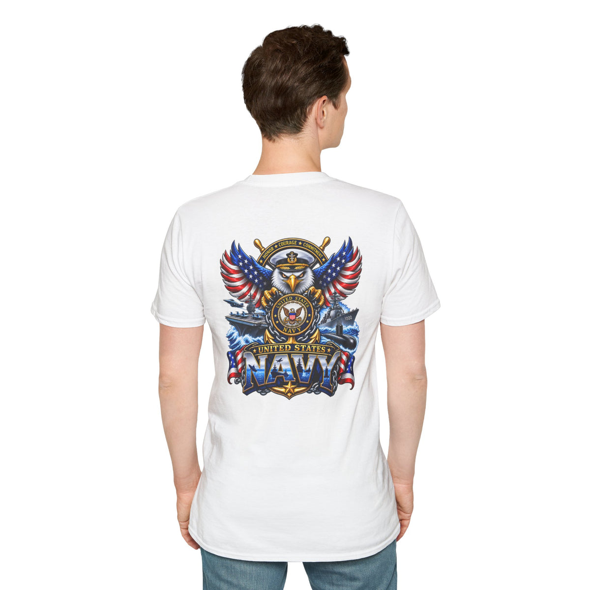 United States Navy T-Shirt — Classic Minimal White Tee