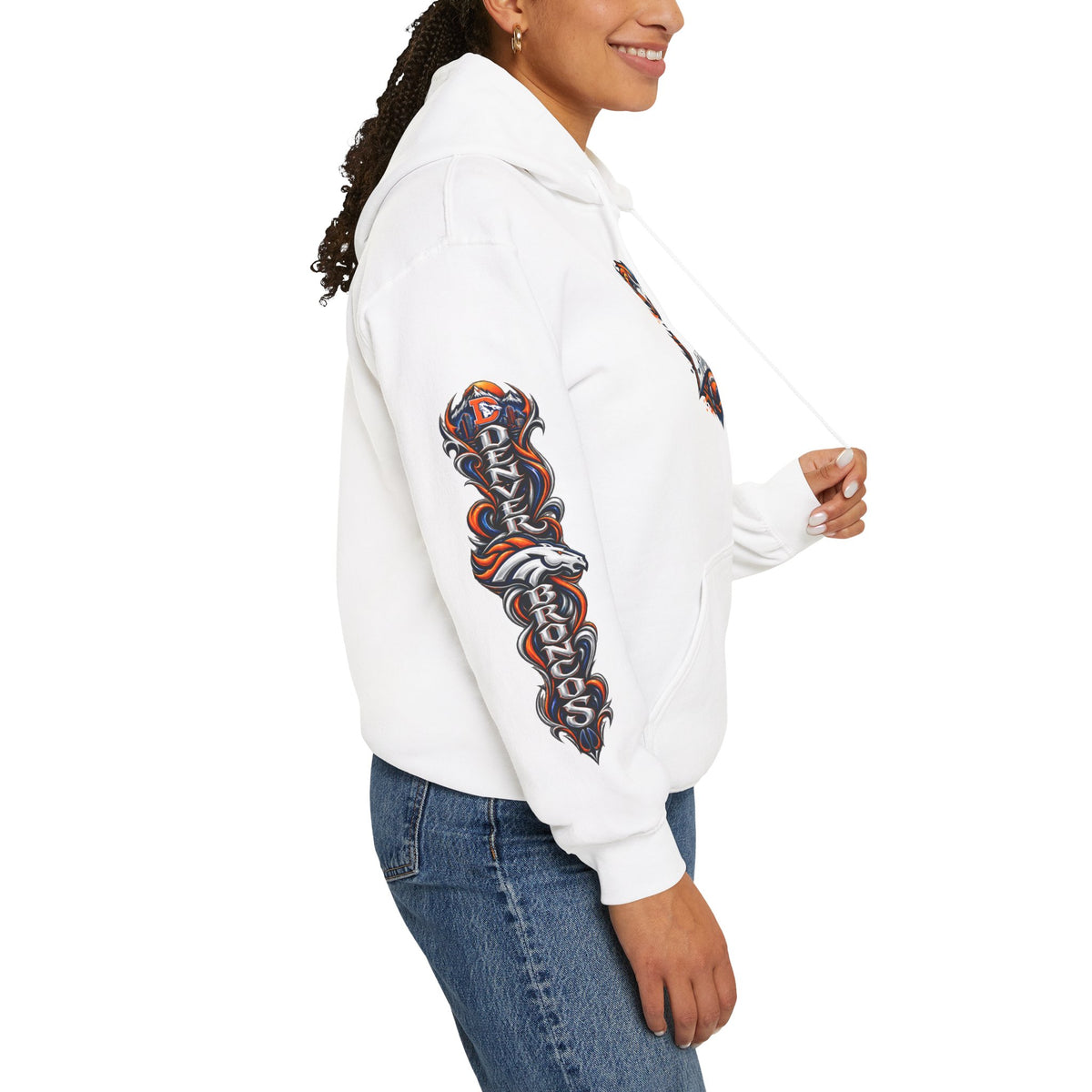 Broncos Fierce Hoodie — Team Logo Sleeve Pullover