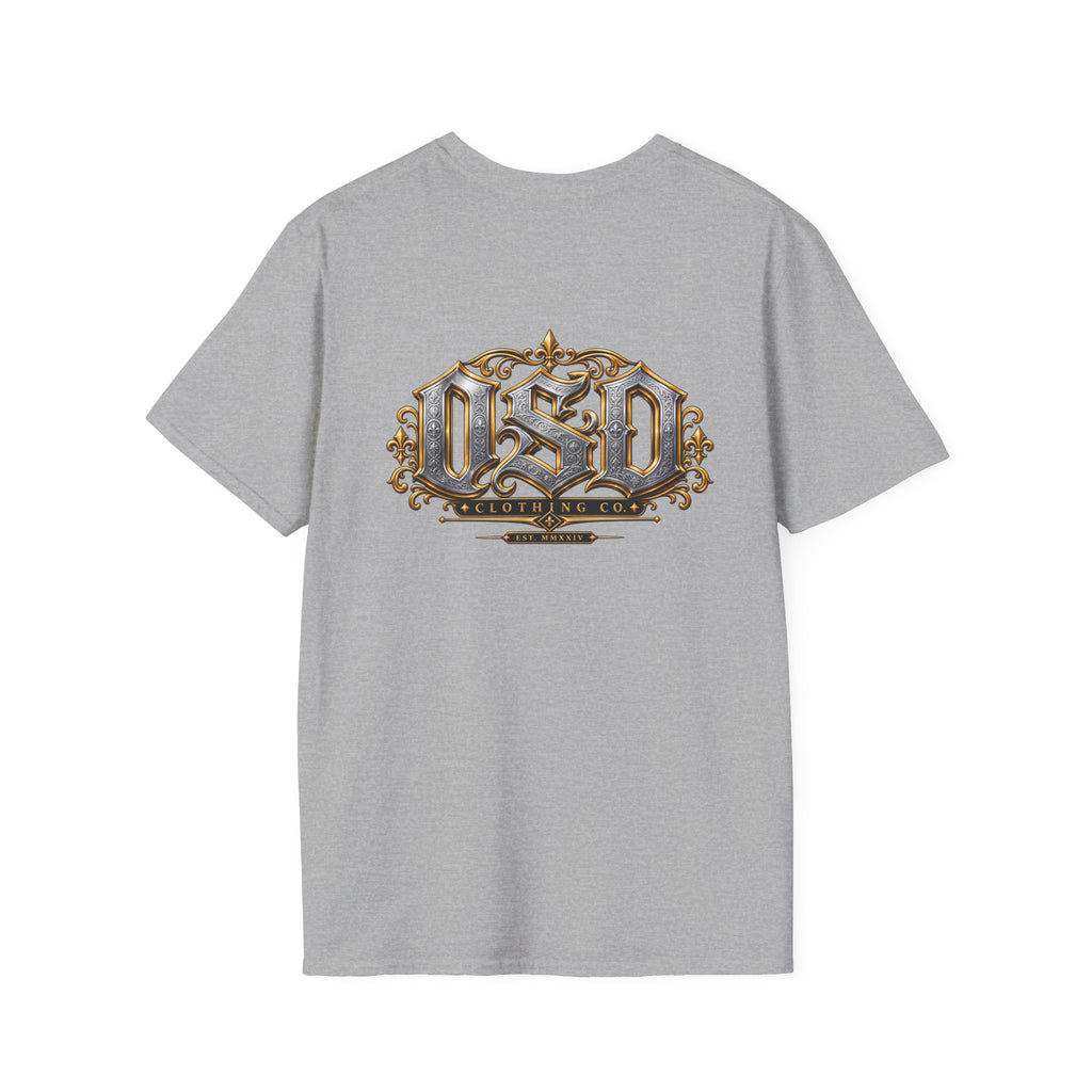 OSD Gothic Logo T-Shirt — Vintage Ornate Crest Tee