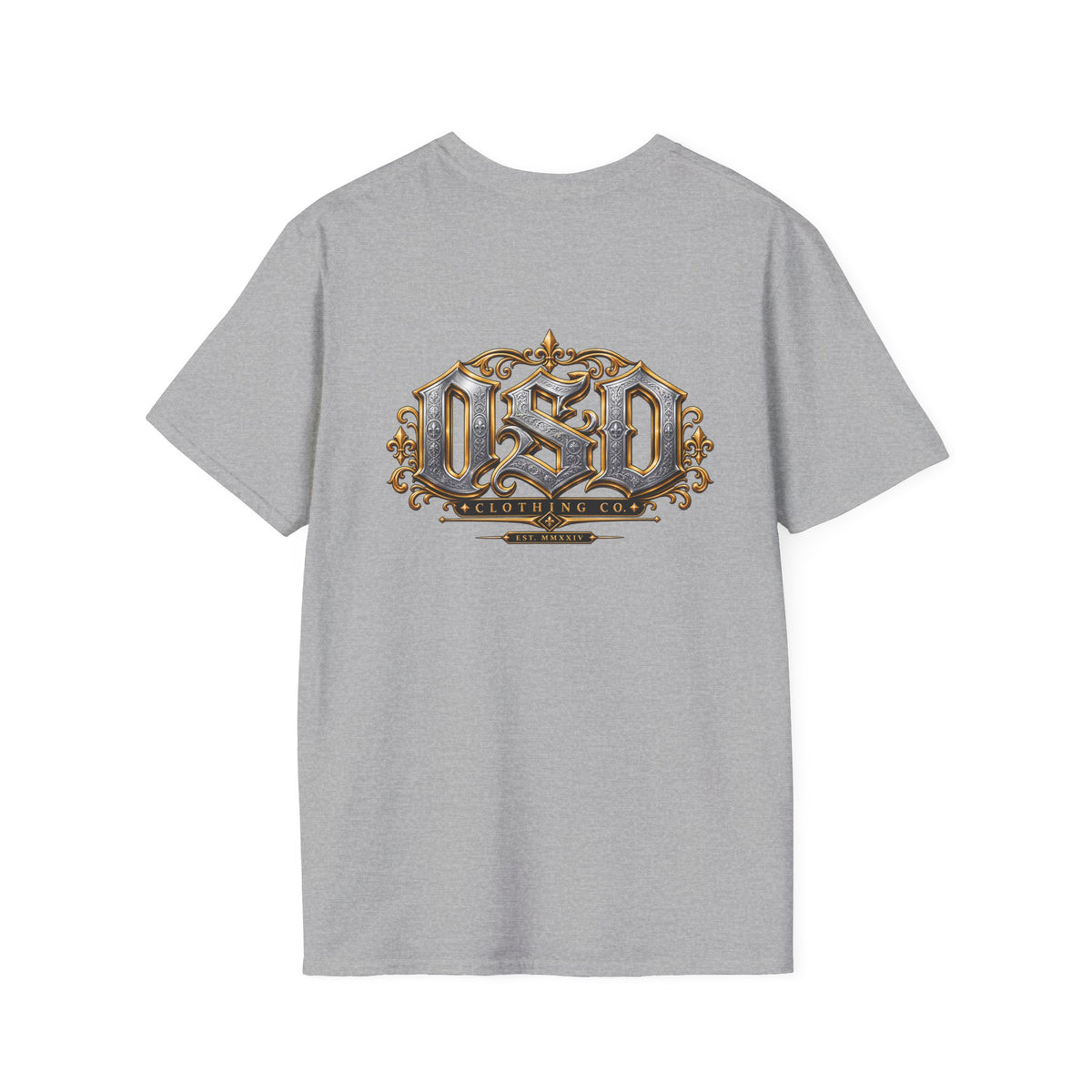 OSD Gothic Logo T-Shirt — Vintage Ornate Crest Tee