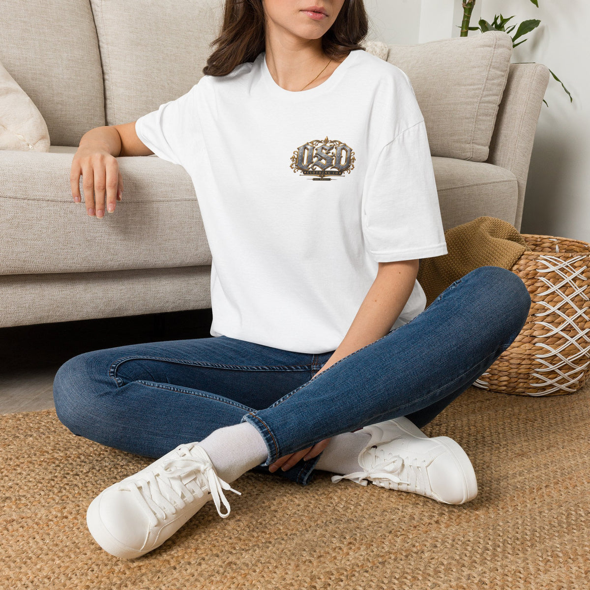 1990 Vintage OSD Crest T-Shirt — Retro 90s Emblem Tee