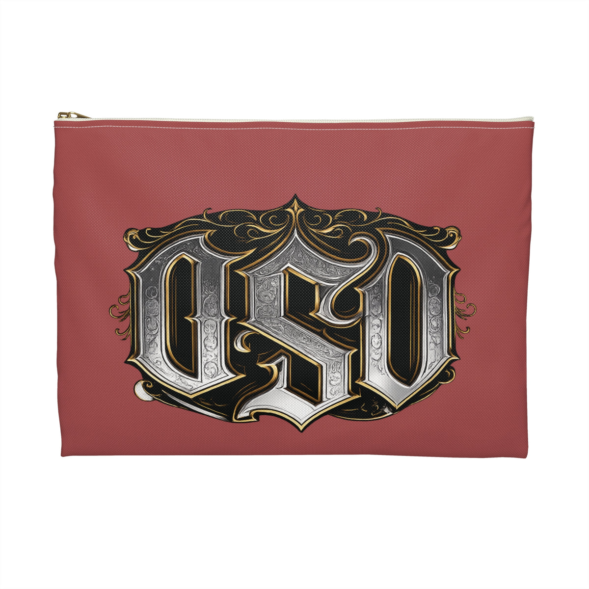Gothic Rose Sword Accessory Pouch — Vintage OSD Crest Makeup Bag