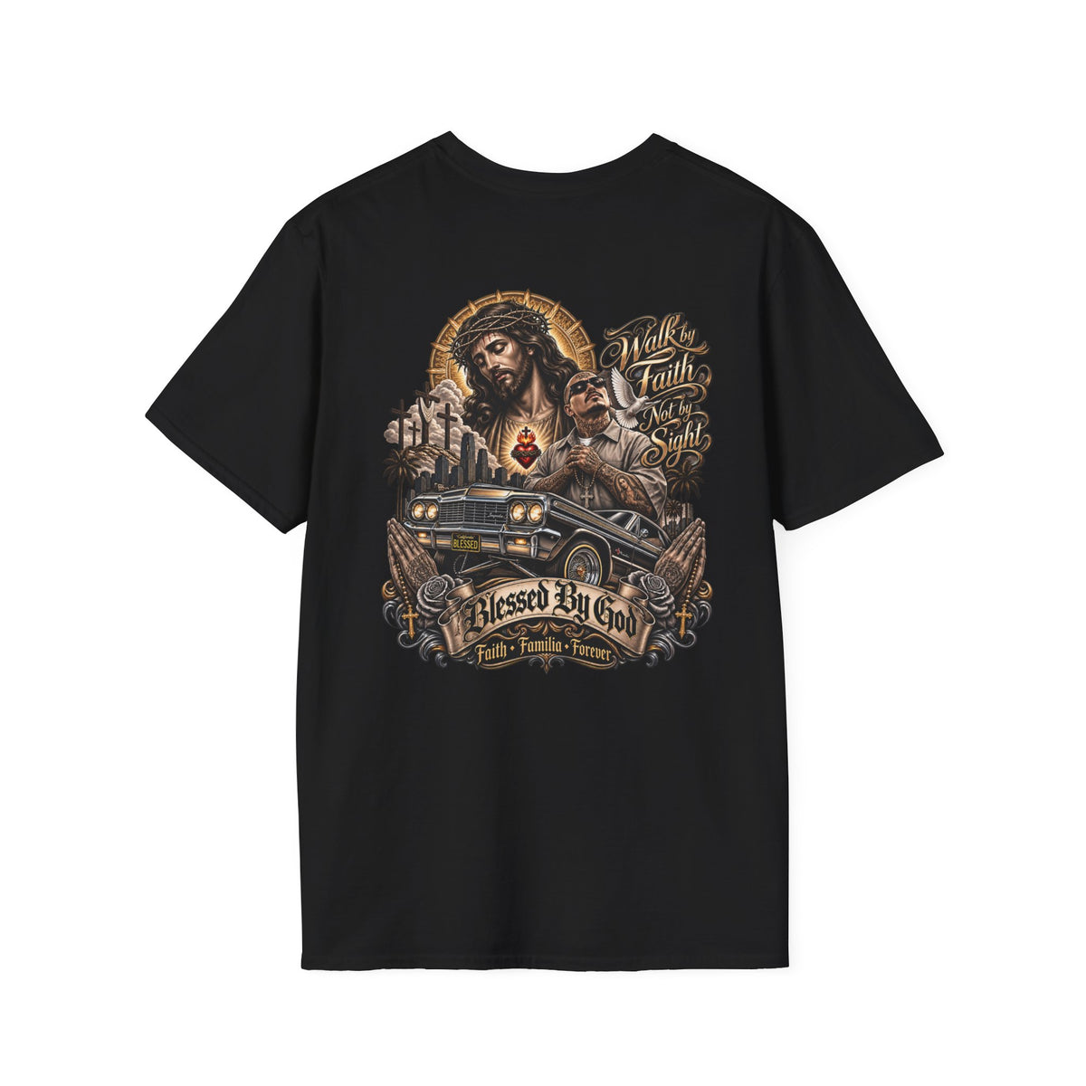 Religious Lowrider T Shirt — Everyday Casual T-Shirt
