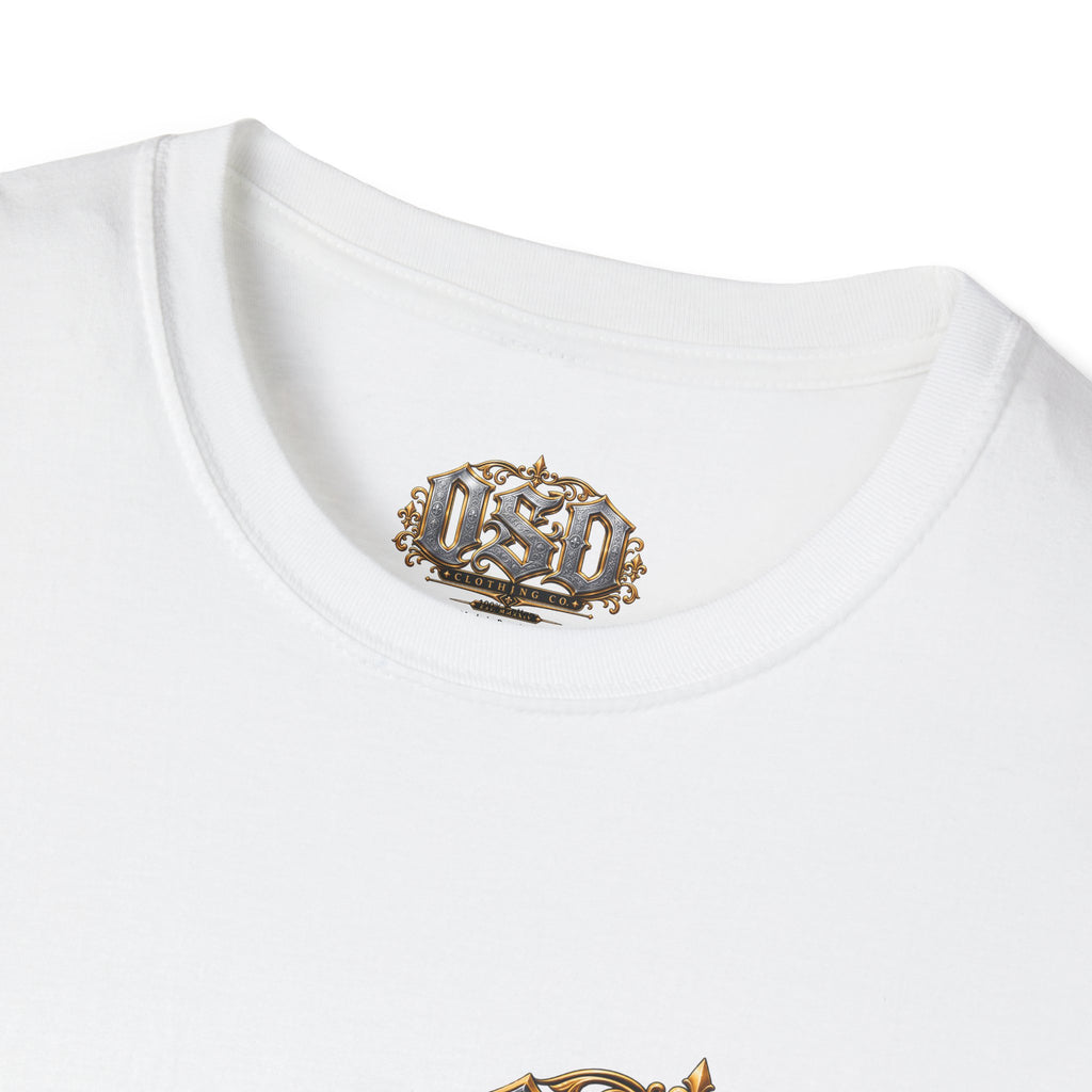 OSD Gothic Logo T-Shirt — Vintage Ornate Crest Tee