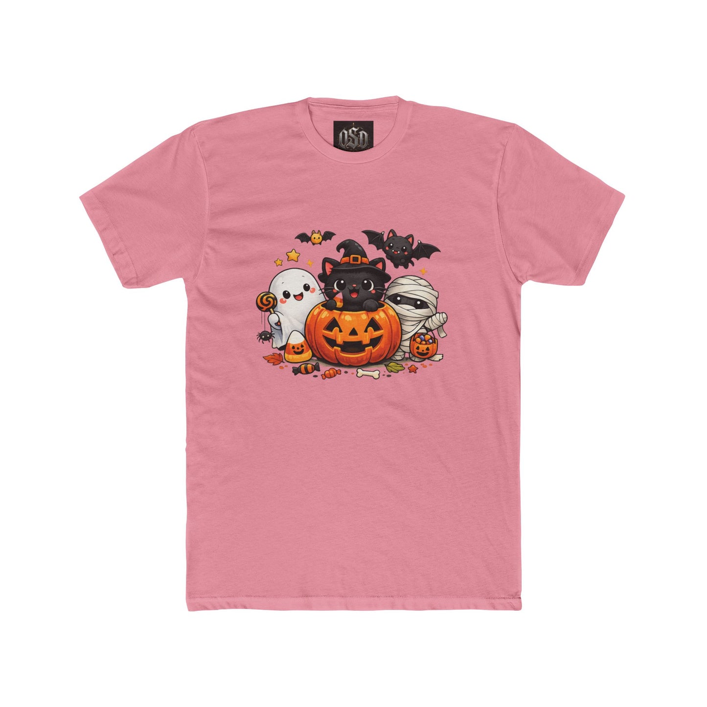 Halloween Cute Kittens in Pumpkin T-Shirt — Trick-or-Treat Cat & Ghost Tee