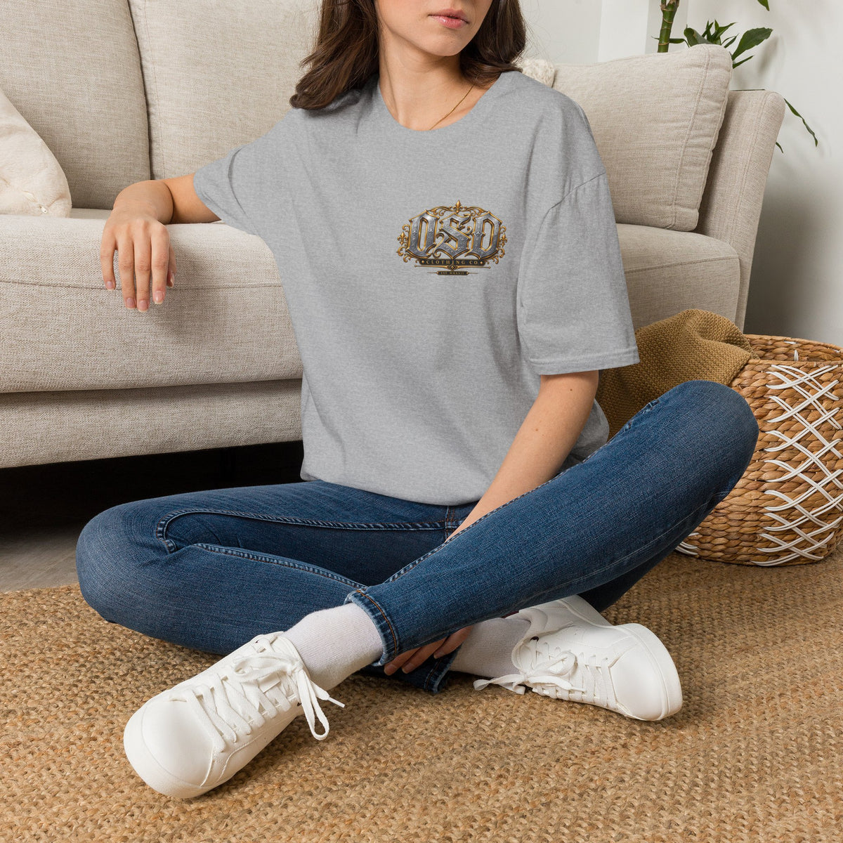 OSD Gothic Logo T-Shirt — Vintage Ornate Crest Tee