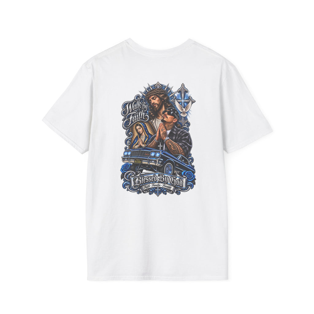 Jesus Prays T-Shirt – Faith, Cross & Blessed Are the Merciful Graphic Tee
