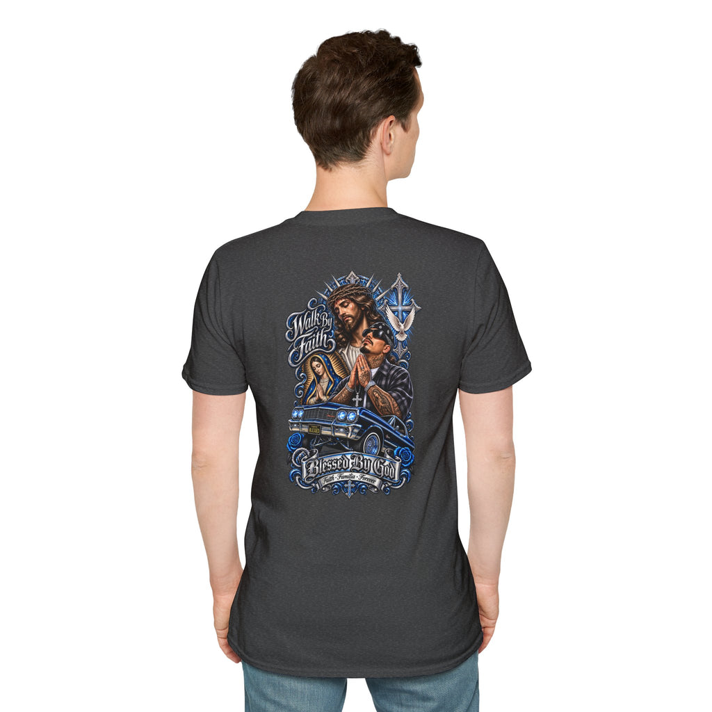 Jesus Prays T-Shirt – Faith, Cross & Blessed Are the Merciful Graphic Tee