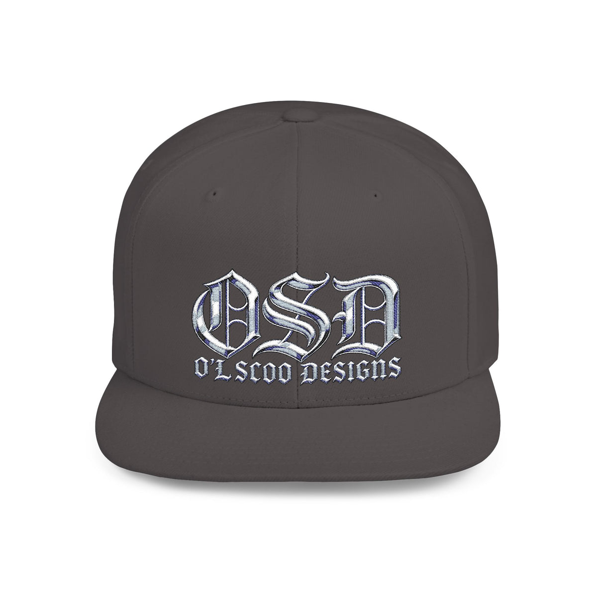 OSD - O'L SCOO DESIGNS  Vintage Gothic Flat Bill Snapback Hat — Old School Aesthetics Cap