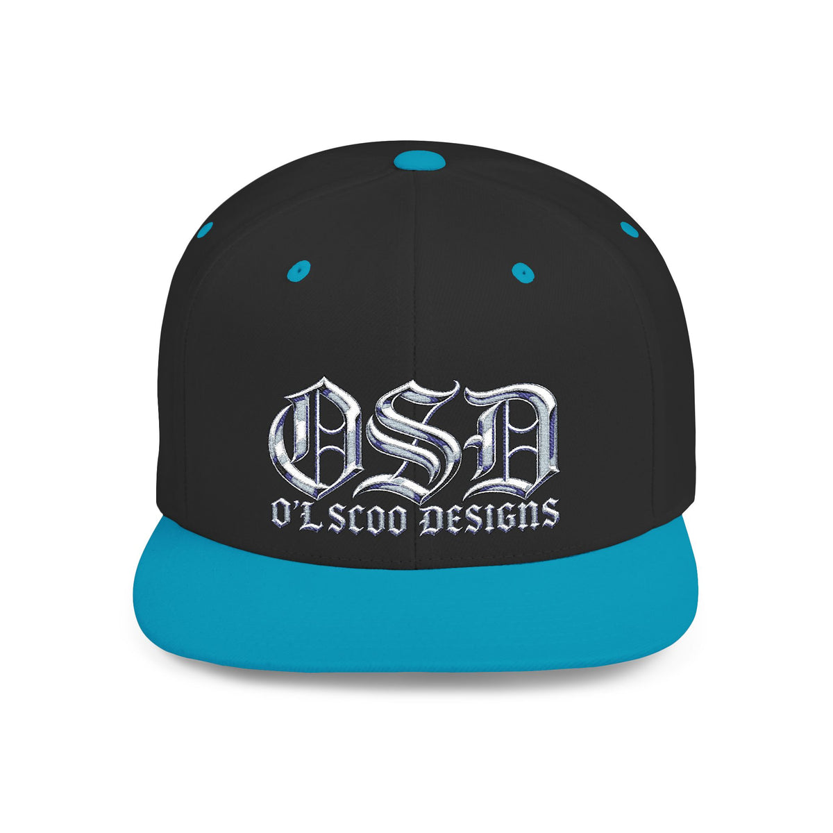 OSD - O'L SCOO DESIGNS  Vintage Gothic Flat Bill Snapback Hat — Old School Aesthetics Cap