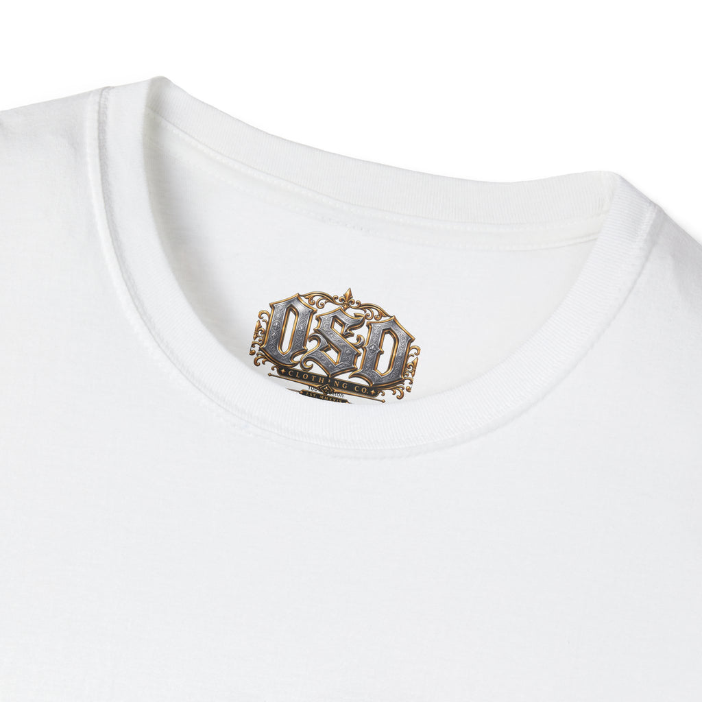 Classic White T-Shirt  Aztec Print - Minimalist Casual Tee