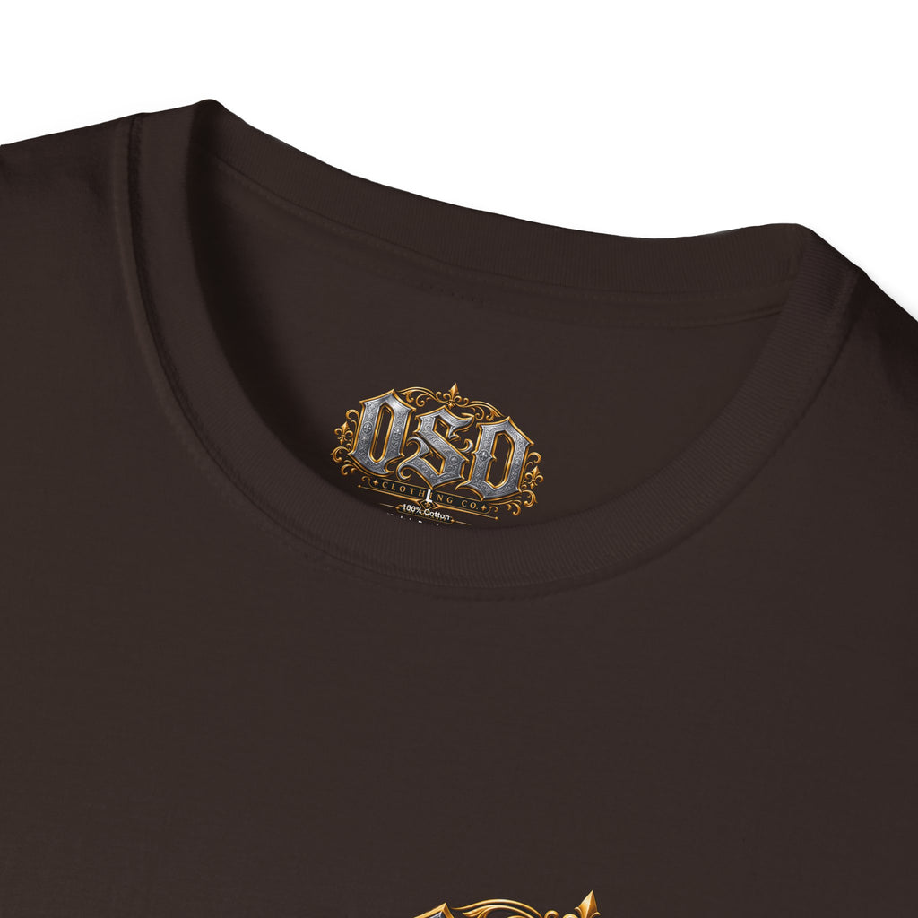 OSD Gothic Logo T-Shirt — Vintage Ornate Crest Tee