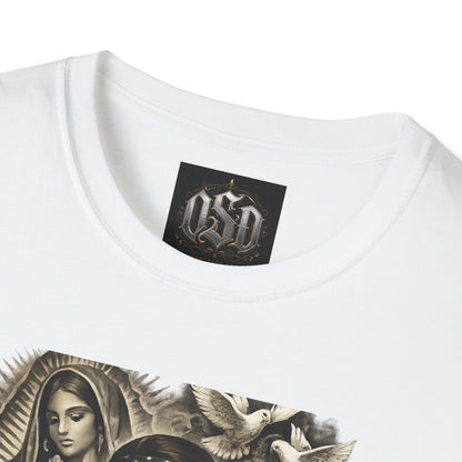 Chicana Lowrider Art T-Shirt – Virgen & Cholo Girl Vintage Streetwear