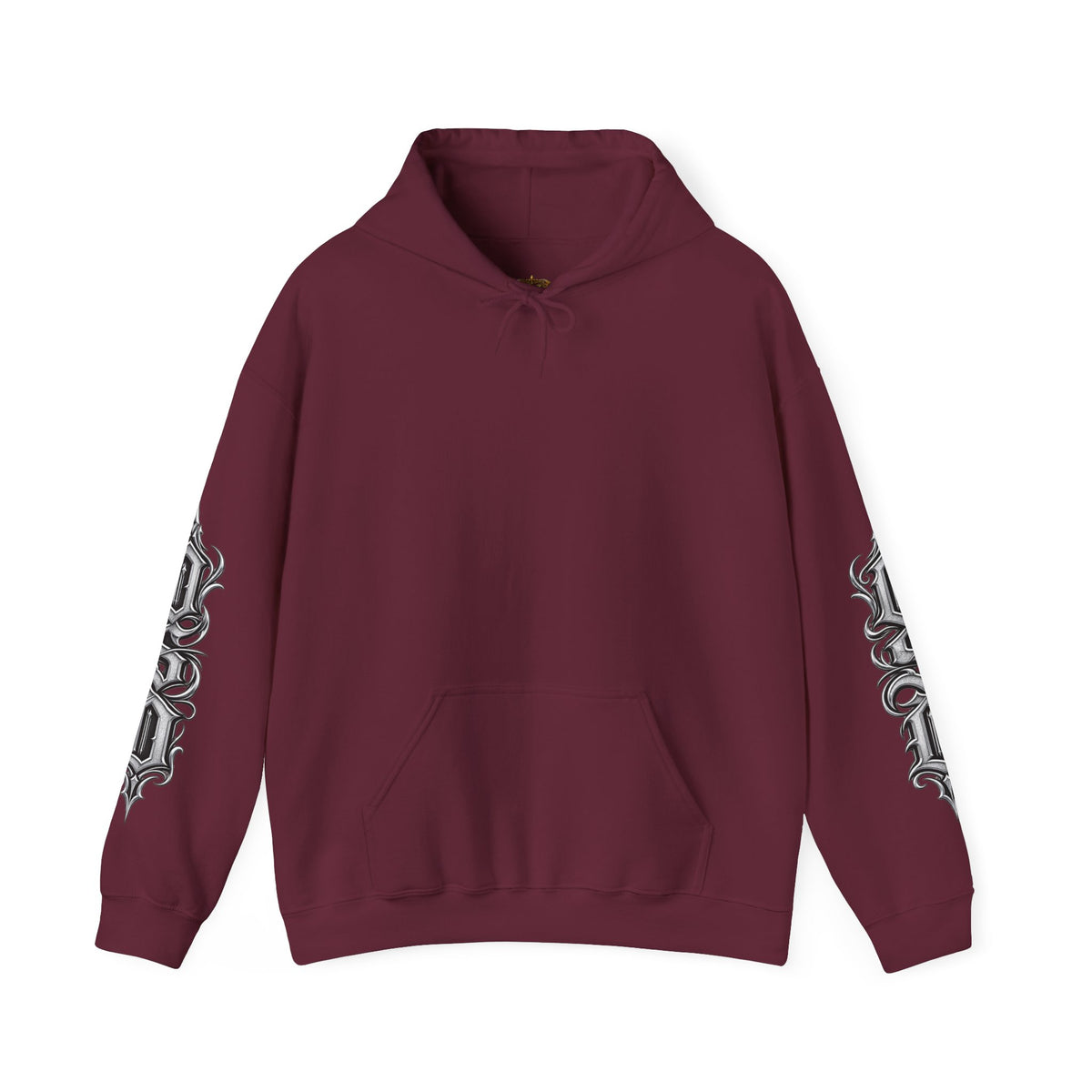 Hoodie — Ornate Gothic "OSD" Logo Sleeve & Back Streetwear Hoodie