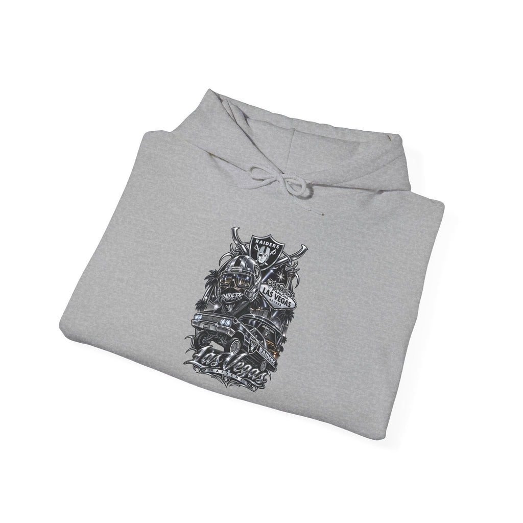 Las Vegas Raider Hoodie — Raider Graphic Pullover with Sleeve Art