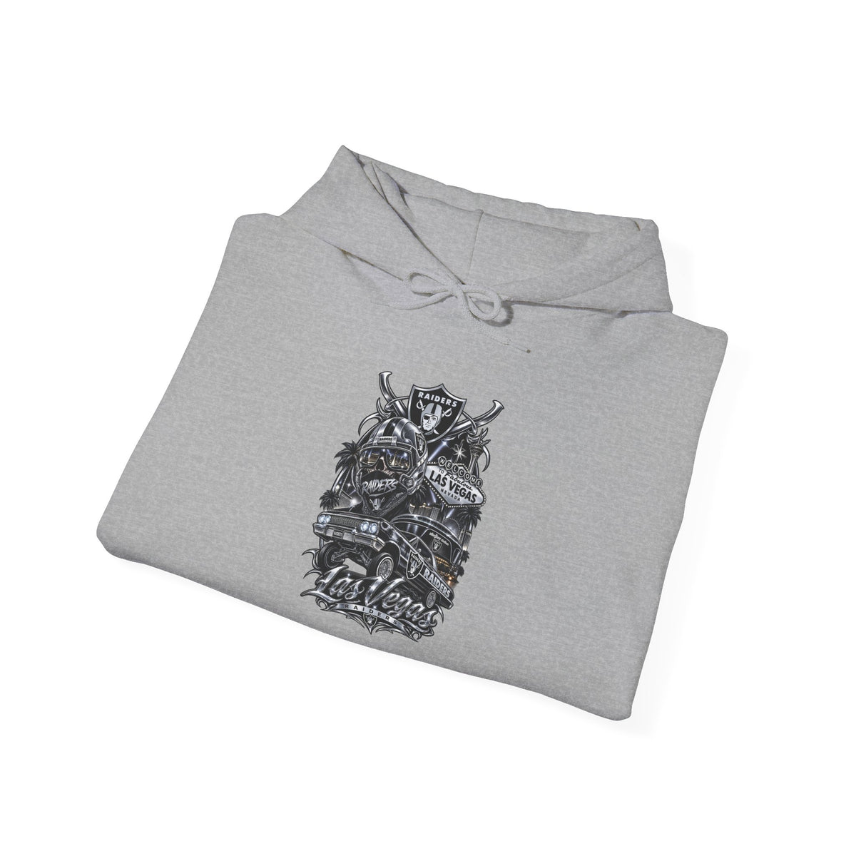 Las Vegas Raider Hoodie — Raider Graphic Pullover with Sleeve Art