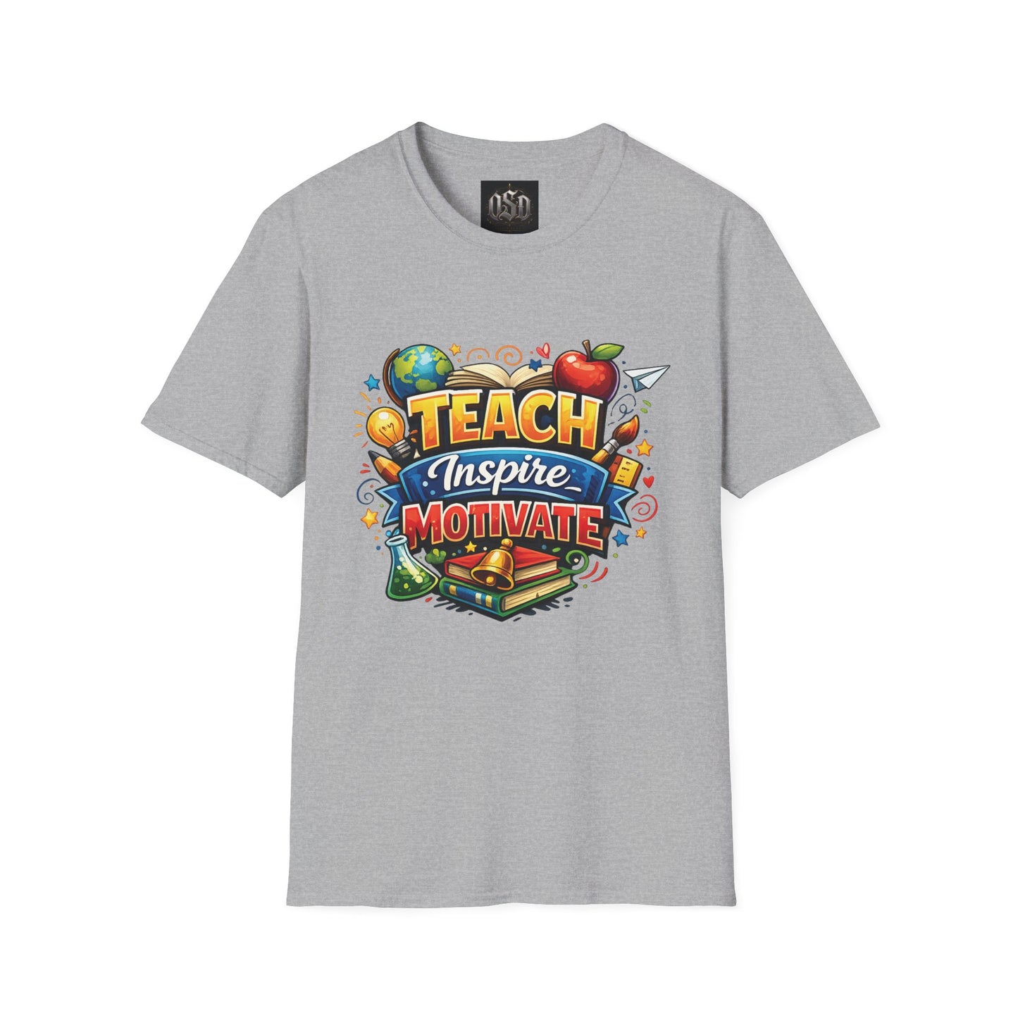 Teacher "Teach Inspire Motivate" T-Shirt — Colorful School Education Tee