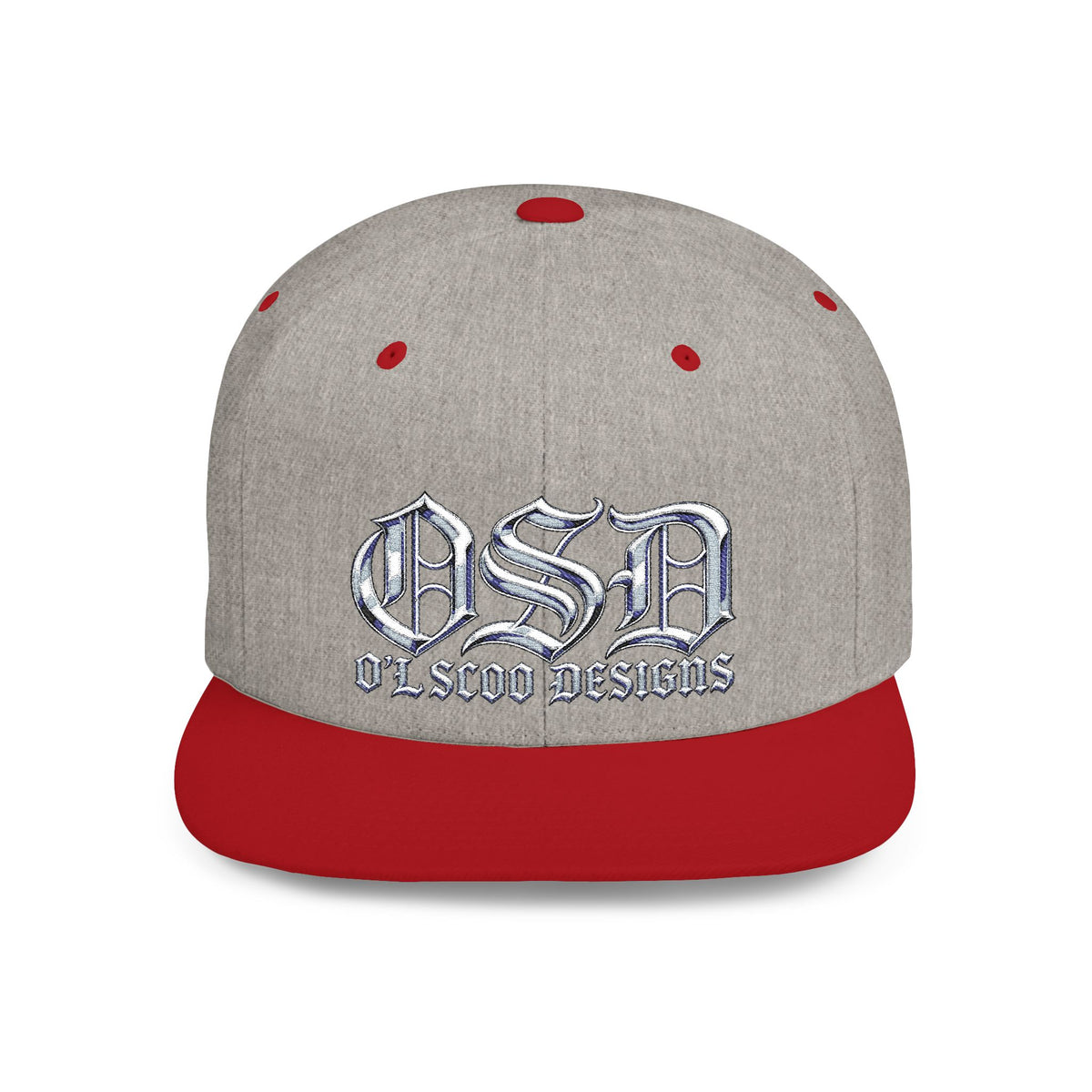 OSD - O'L SCOO DESIGNS  Vintage Gothic Flat Bill Snapback Hat — Old School Aesthetics Cap