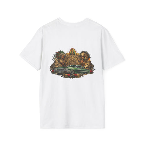 Classic White T-Shirt  Aztec Print - Minimalist Casual Tee