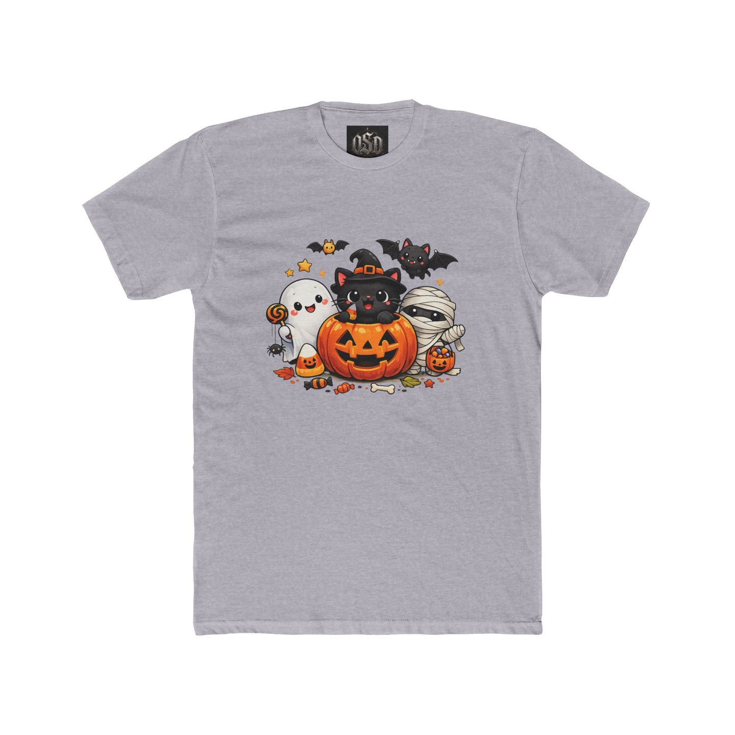 Halloween Cute Kittens in Pumpkin T-Shirt — Trick-or-Treat Cat & Ghost Tee
