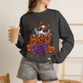 Halloween Ghost Crewneck Sweatshirt — 'Boo Jee' Leopard Pumpkin Graphic