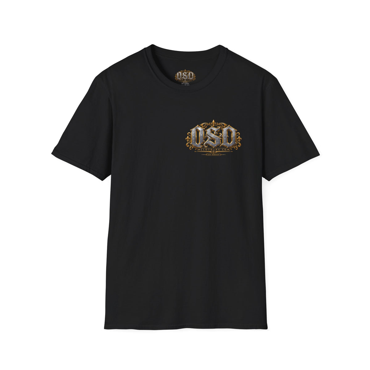 OSD Gothic Logo T-Shirt — Vintage Ornate Crest Tee