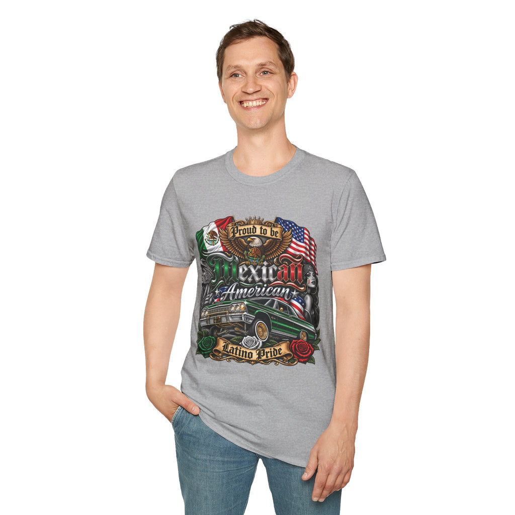 Mexican American Pride T-Shirt — "Proud to be Mexican American" Graphic Tee