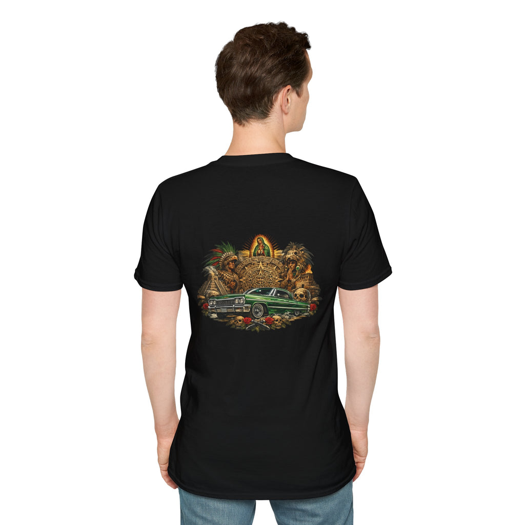 Classic White T-Shirt  Aztec Print - Minimalist Casual Tee