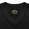 Women's V‑Neck Tee — "Beauty & Power" Gothic Rose Graphic