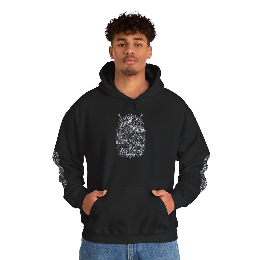 Las Vegas Raider Hoodie — Raider Graphic Pullover with Sleeve Art