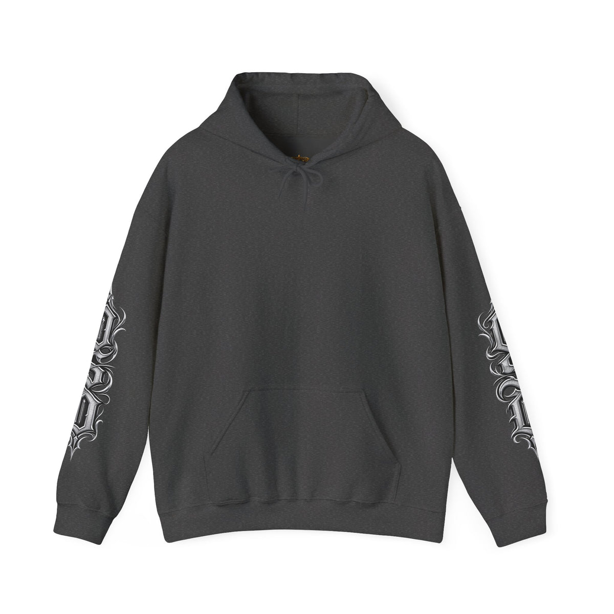 Hoodie — Ornate Gothic "OSD" Logo Sleeve & Back Streetwear Hoodie