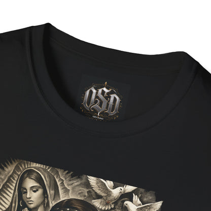 Chicana Lowrider Art T-Shirt – Virgen & Cholo Girl Vintage Streetwear
