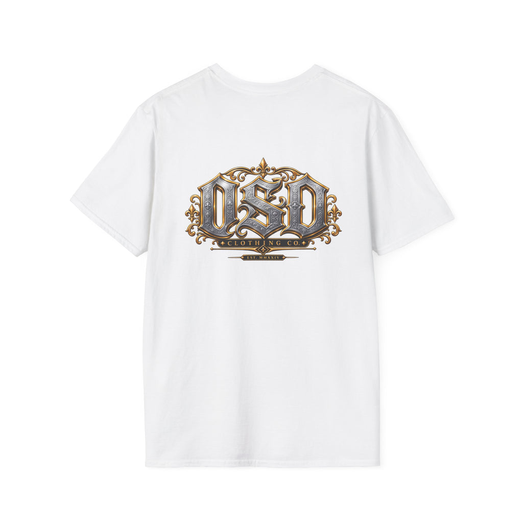 OSD Gothic Logo T-Shirt — Vintage Ornate Crest Tee