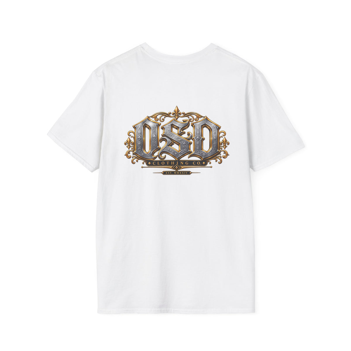OSD Gothic Logo T-Shirt — Vintage Ornate Crest Tee