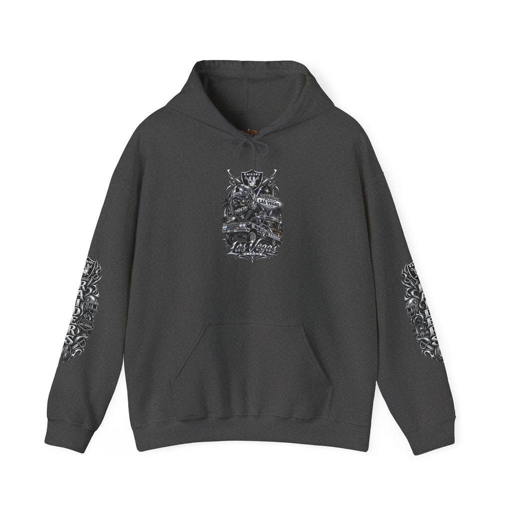 Las Vegas Raider Hoodie — Raider Graphic Pullover with Sleeve Art