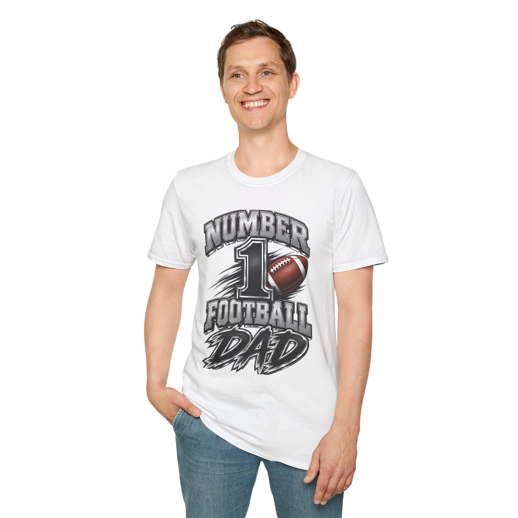 Number 1 Football Dad T-Shirt — Proud Football Dad Tee