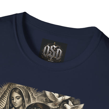 Chicana Lowrider Art T-Shirt – Virgen & Cholo Girl Vintage Streetwear