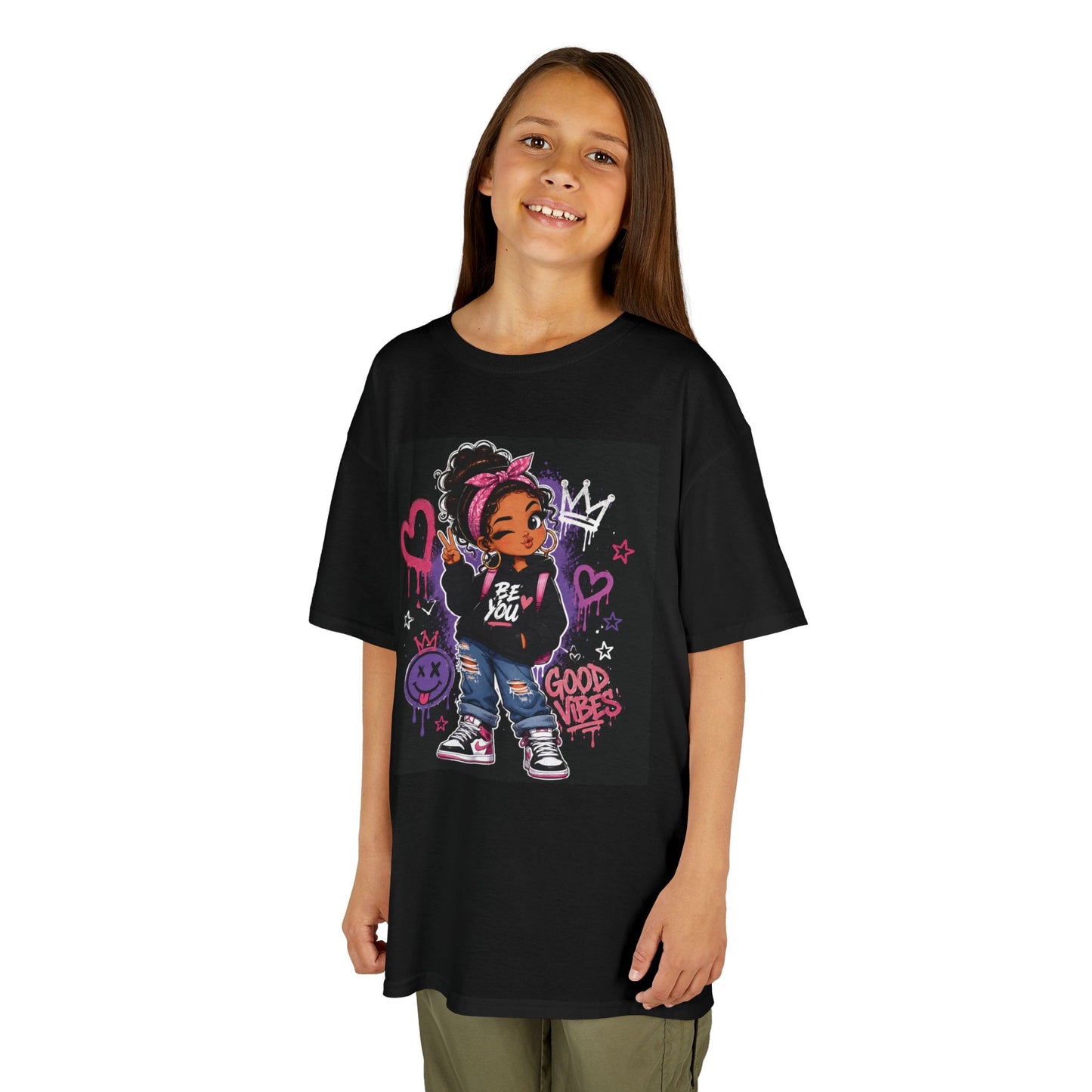 Kids Tee — Cute Graffiti Kid Character "Be You" Streetwear T-Shirt