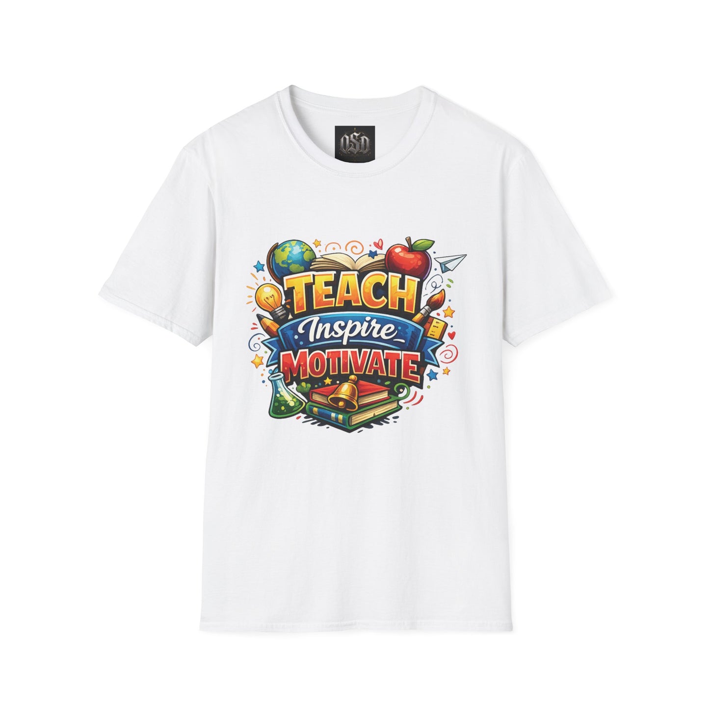 Teacher "Teach Inspire Motivate" T-Shirt — Colorful School Education Tee